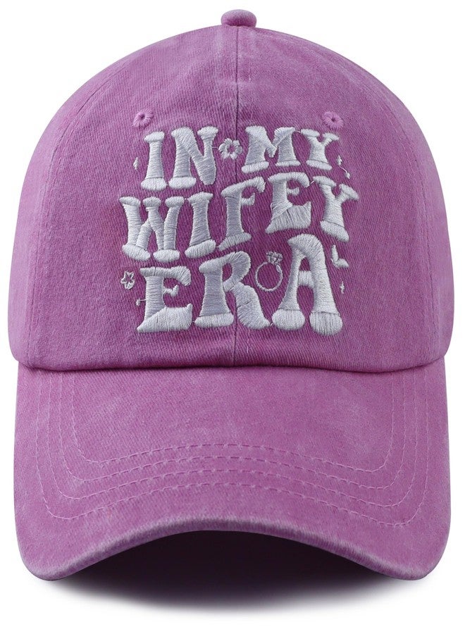 Wsaztulp Wife Gifts for Women, in My Wifey Era Hat, Bride Accessories Baseball Cap, Wedding Honeymoon Engagement Mothers Day Birthday Gifts for Mrs Mom Aunt Pink - Image 1